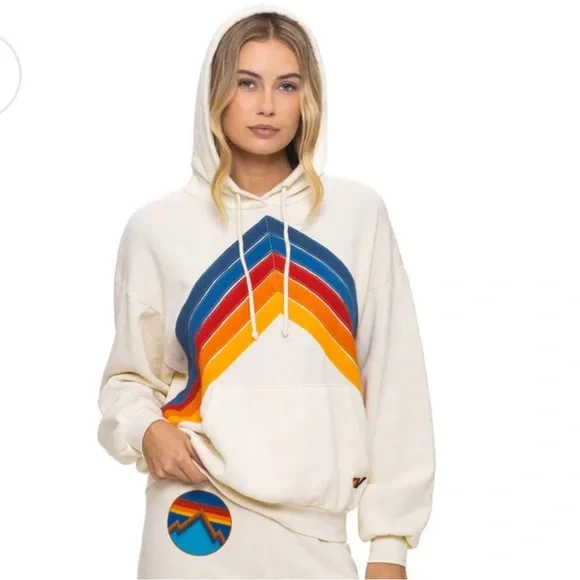 Aviator Nation Cream Hoodie brand new with tags